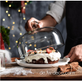 Staubsichere Glasabdeckung mit Tellerglaskuchen Dome